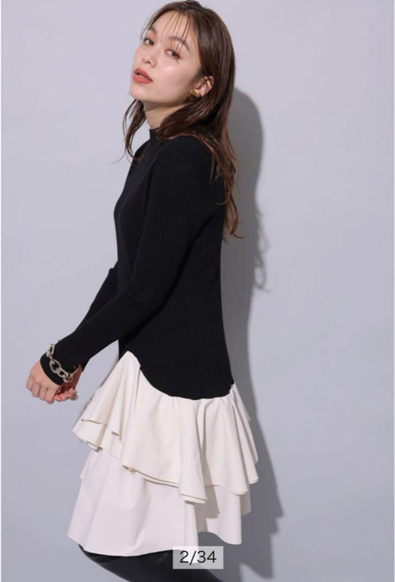 Arpege story タフタドッキングミニワンピース アルページュストーリー