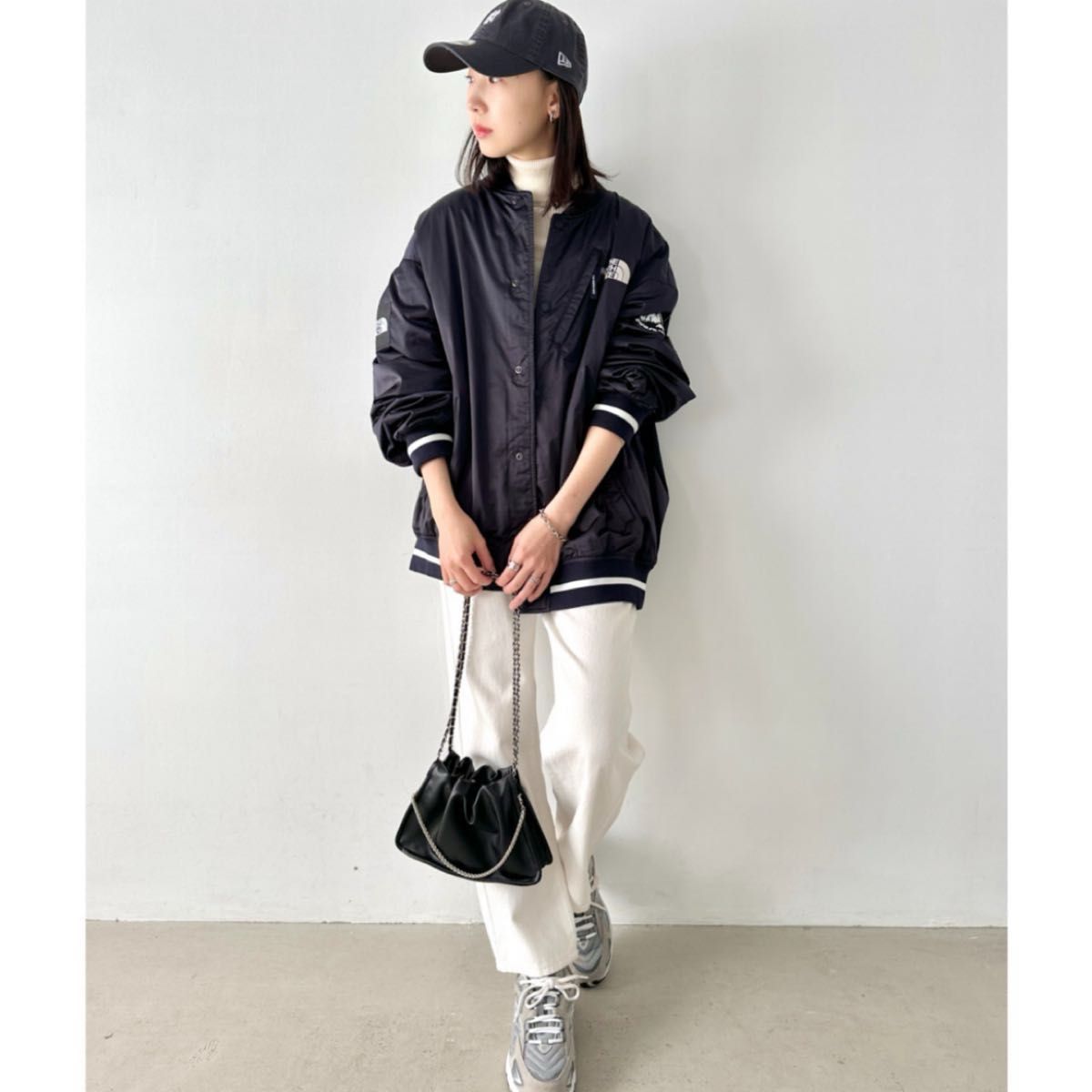 ノースフェイス ロゴ刺繍 ワッペン スタジャン プレイヤーヴァーシティ