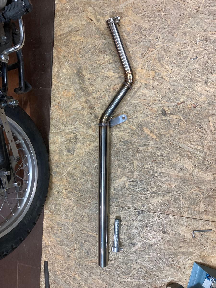 sr400 sr500 用 かち上げマフラー オールステンレス チョッパー ボバー