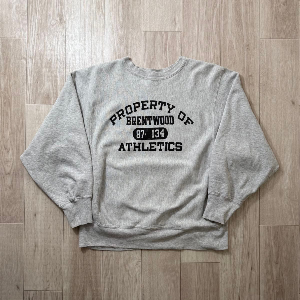 4段染み込み 80s リバースウィーブ トリコタグ M グレー USA製