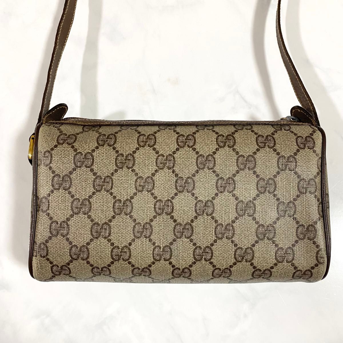 GUCCI オールドグッチ シェリーライン ショルダーバッグ PVC レザー