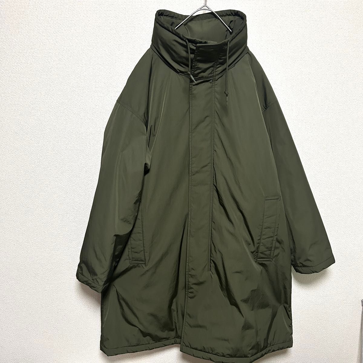 UNIQLO ユニクロC フーデッドコート カーキ M 中綿 ジャケット