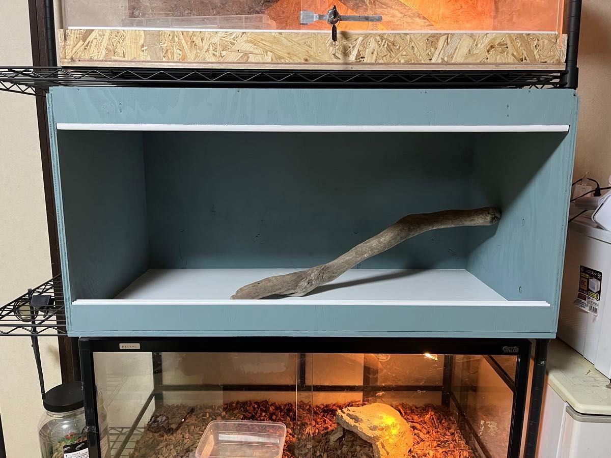 爬虫類ケージ 90×45×45 カラーケージ 他の色も可能です ペット 飼育