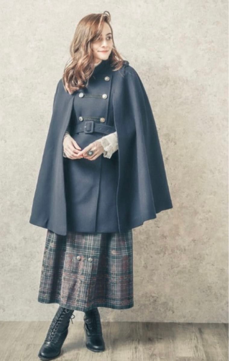 新品タグ付き アクシーズファム ナポレオンマント風コート オンライン