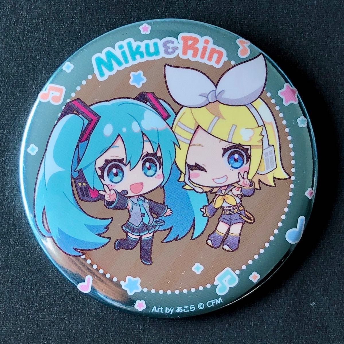 2種類セット 初音ミク 鏡音リン グッ鉄カフェ 缶バッジ 2種類セット