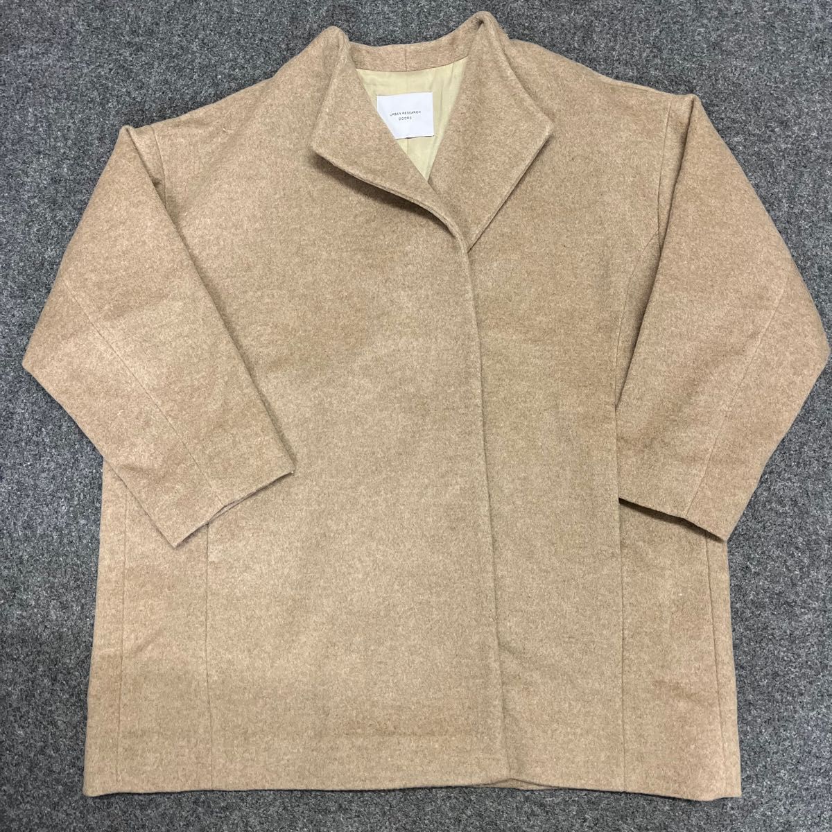 ウールミドルコート/ウールコート/ウールジャケット/モカ/フリーサイズ