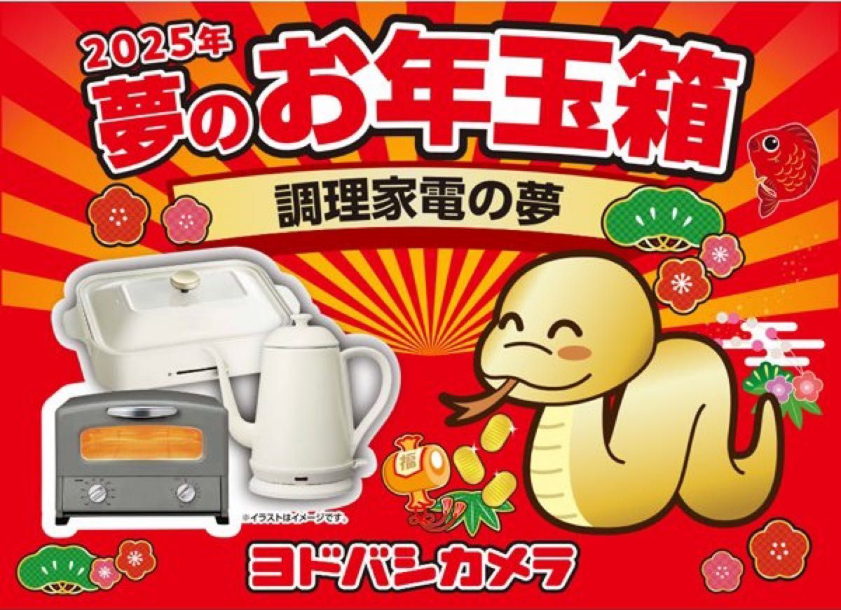 ヨドバシ 調理家電の夢 夢のお年玉箱 2025年 アラジントースター BRUNO