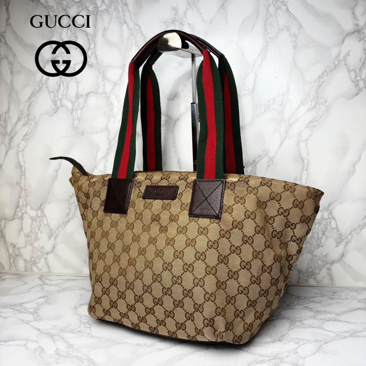 521 美品 GUCCI グッチ シェリーライン トートバッグ ハンドバッグ GG