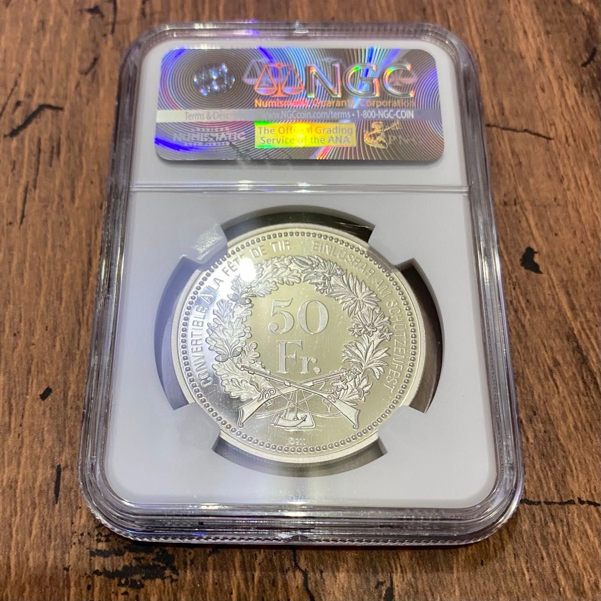 最高鑑定 スイス 射撃祭 50フラン銀貨 2017 GLARUS NGC PF70 ULTRA