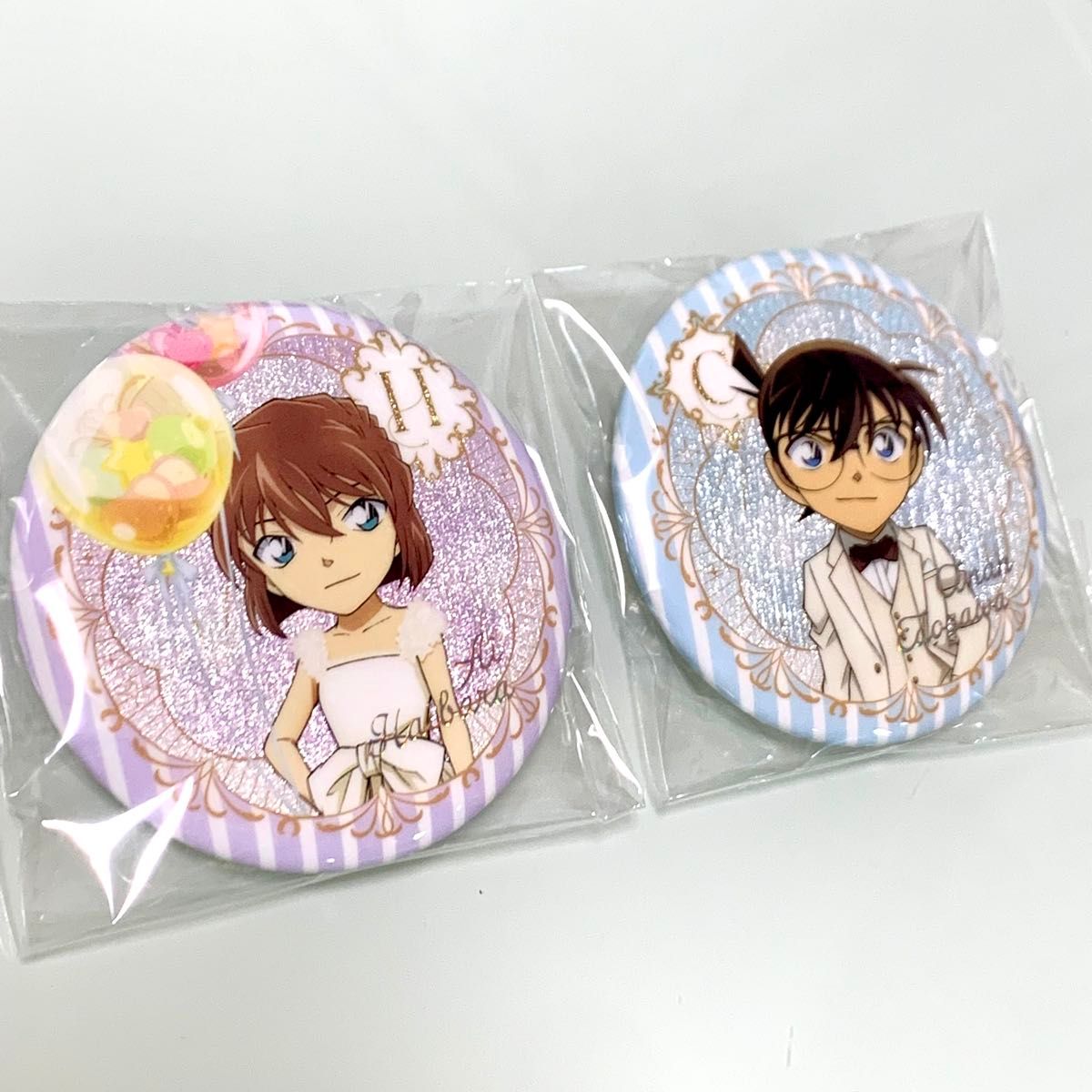 名探偵コナン 30周年記念 中国限定 缶バッジ 江戸川コナン＆灰原哀 2点