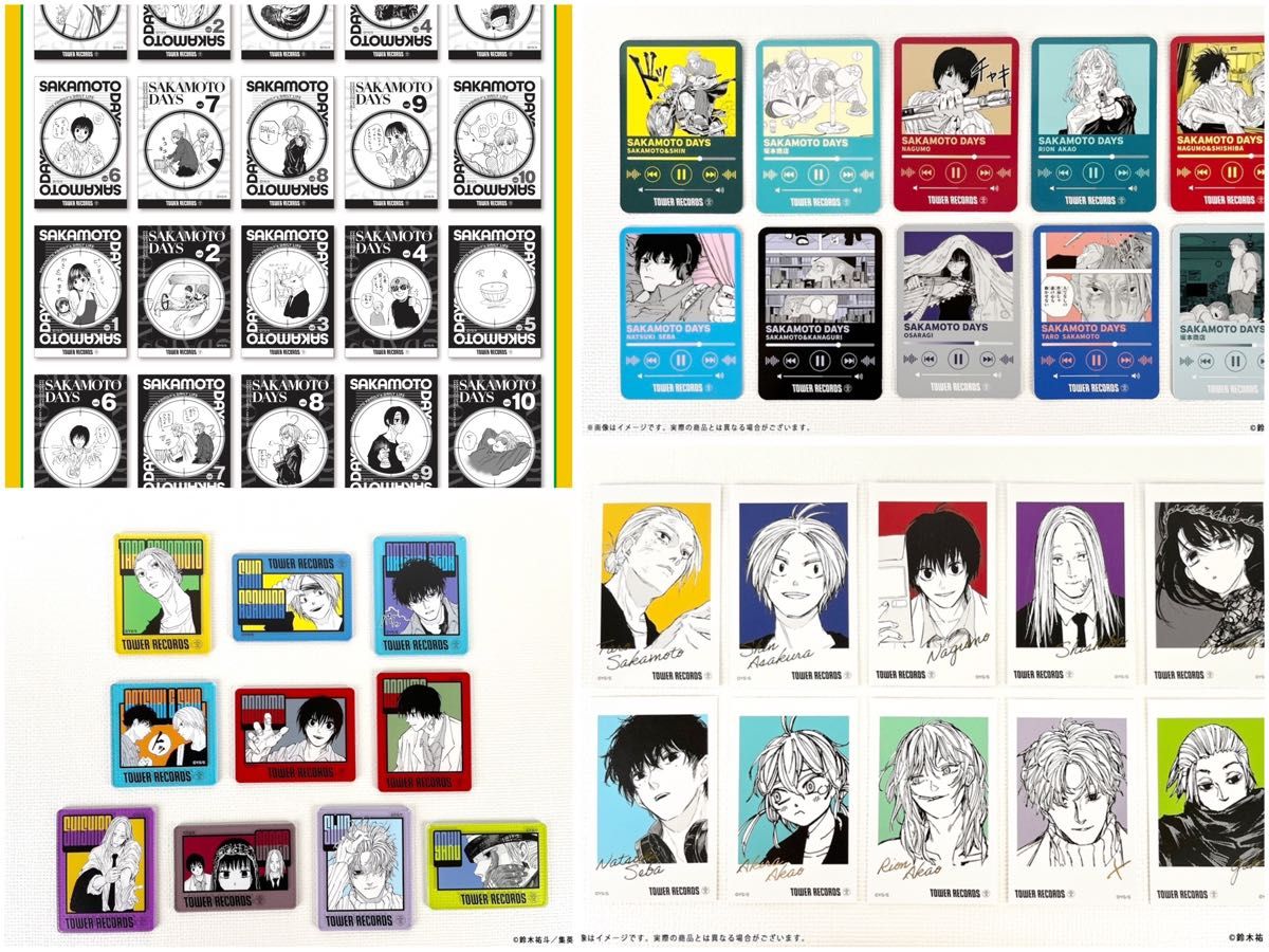 サカモトデイズ タワレコカフェ 缶バ フォトカ トレカ ミニフォト