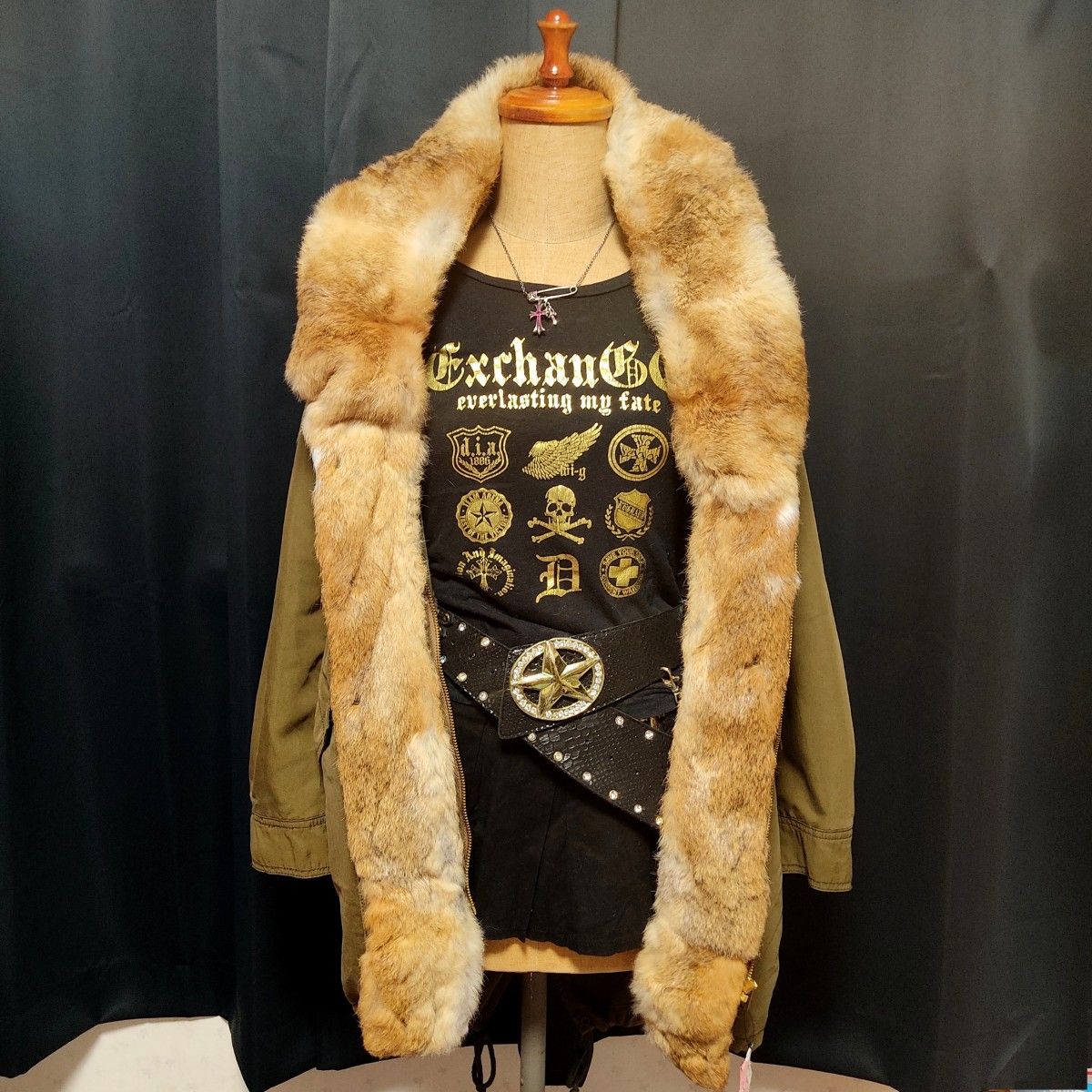 平成ギャル リアルファー モッズコート フェアリーグランジ ミリタリー