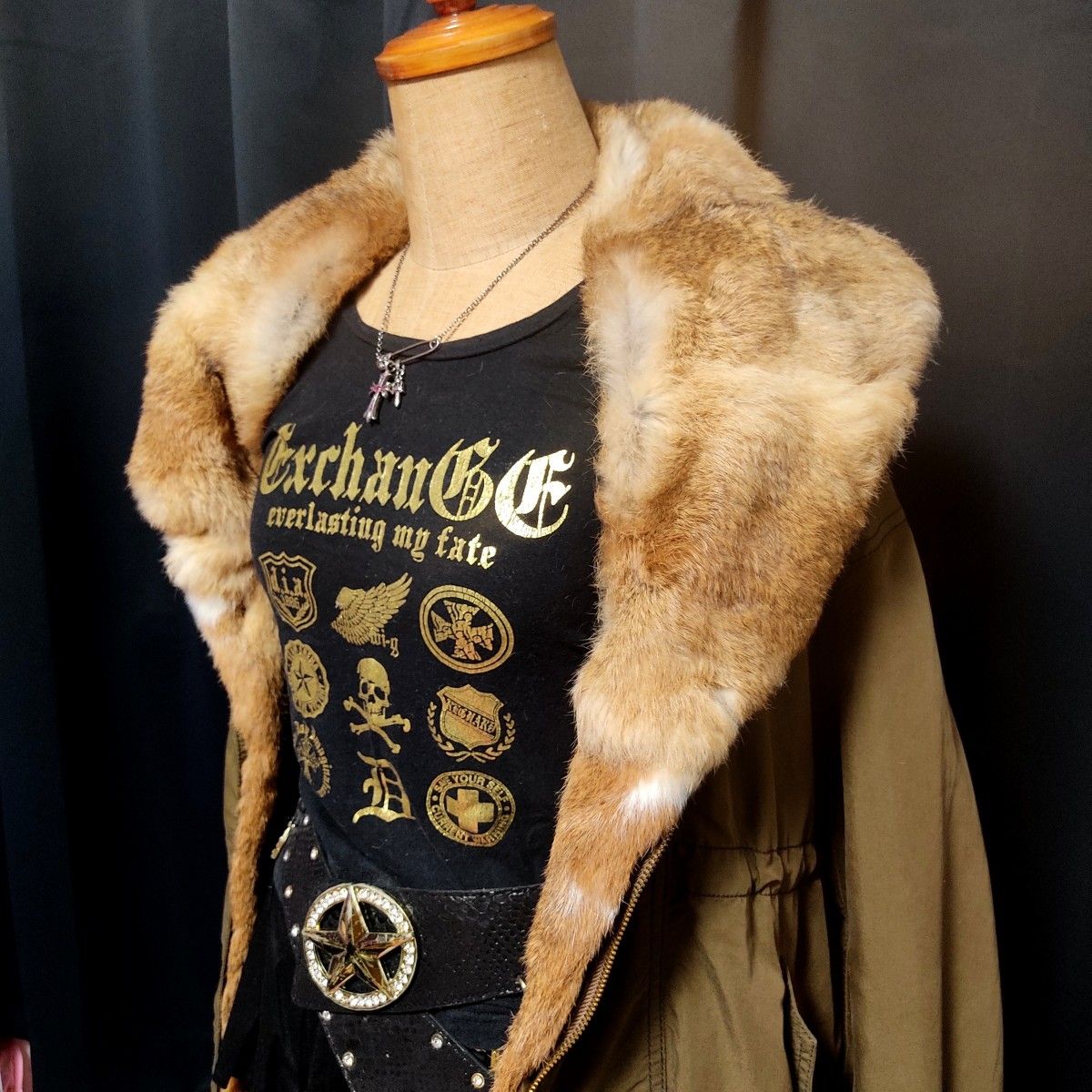 平成ギャル リアルファー モッズコート フェアリーグランジ ミリタリー