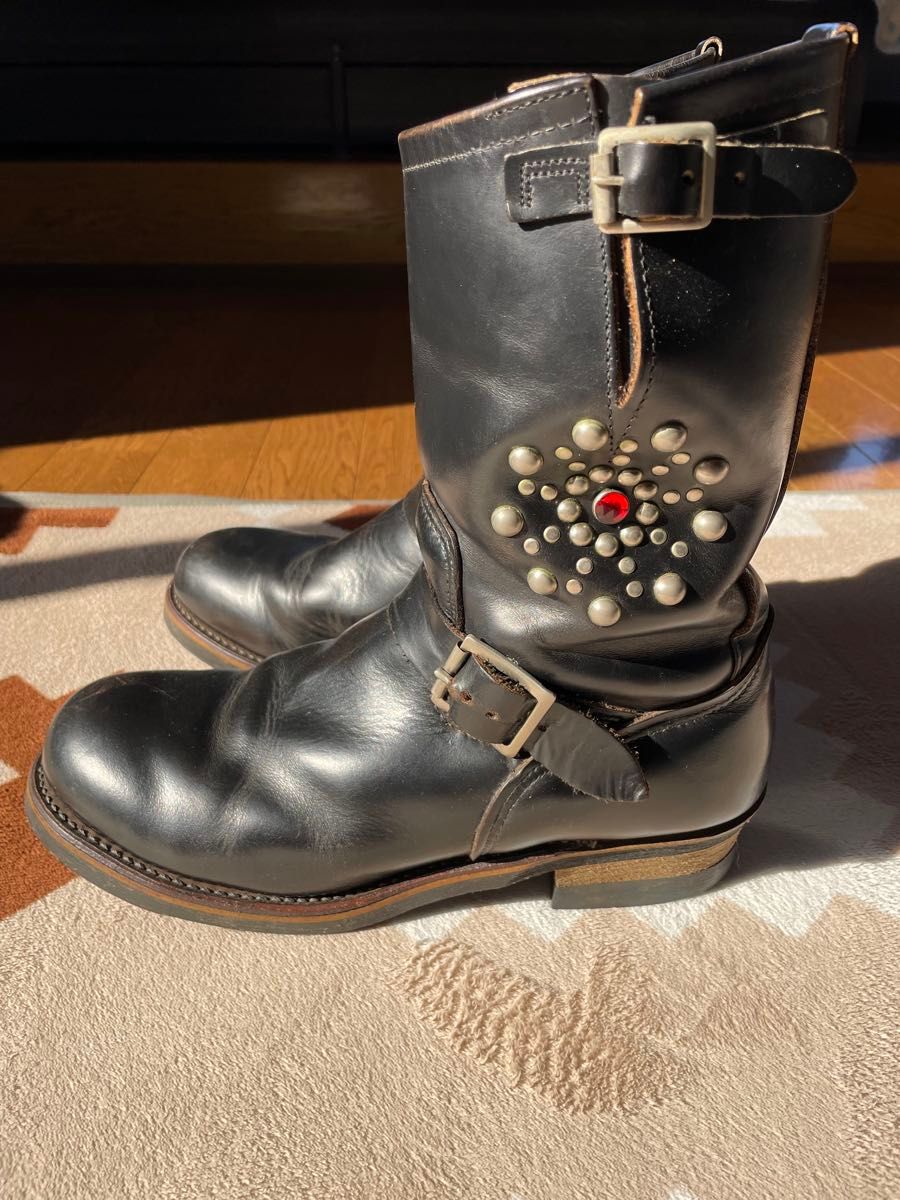 激レア2268レッドウィングPT91茶芯プリントタグ 状態良好 10D スタッズ