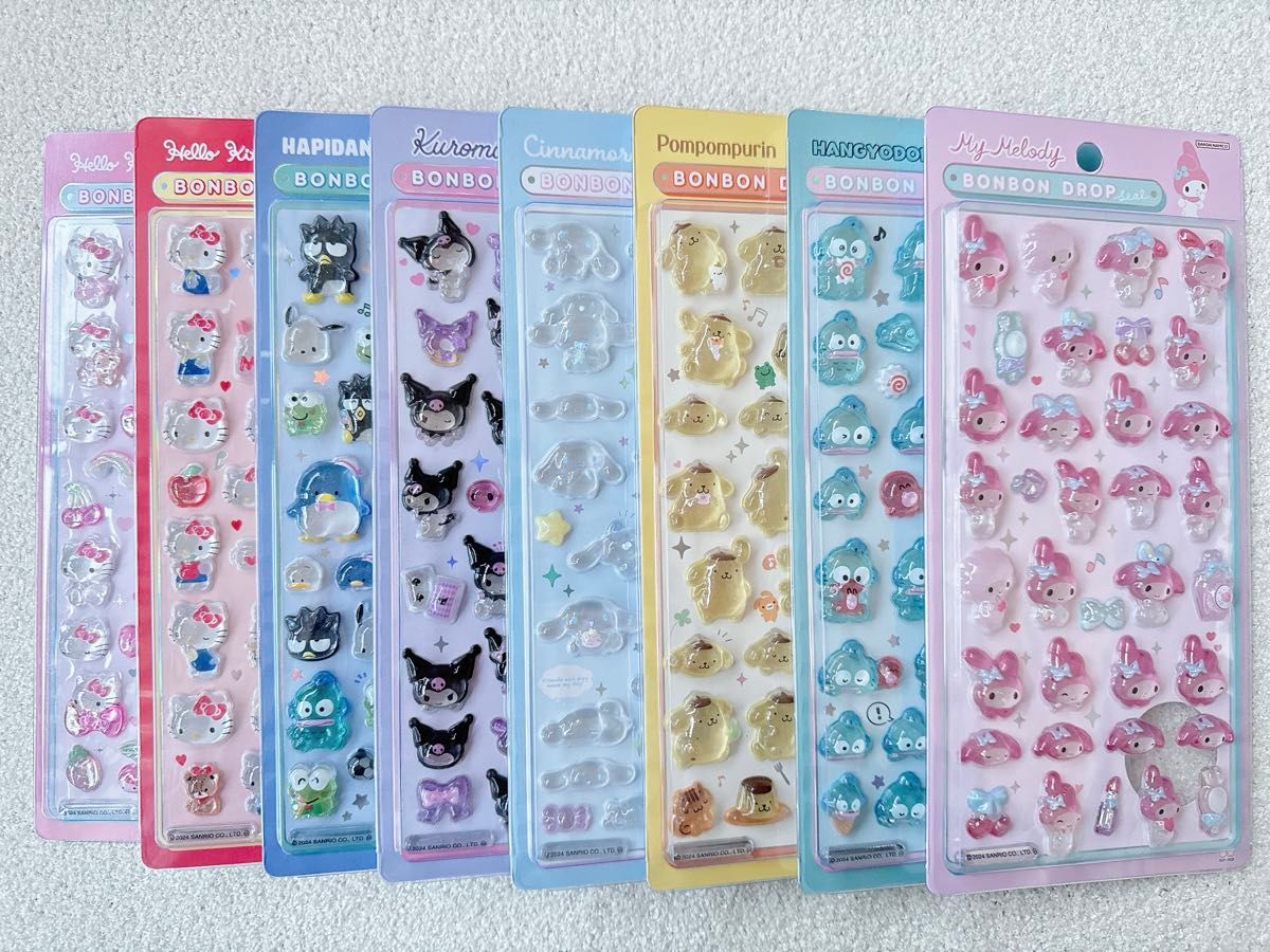 サンリオ ボンボンドロップシール 8点セット】大人気キャラクター