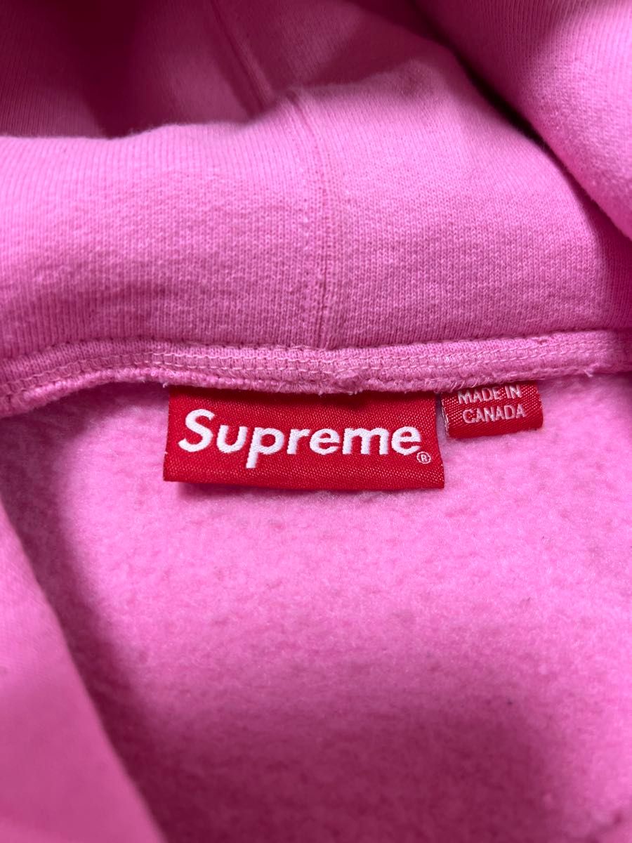 シュプリーム XL ボックスロゴ ピンク ジップアップパーカー パーカー