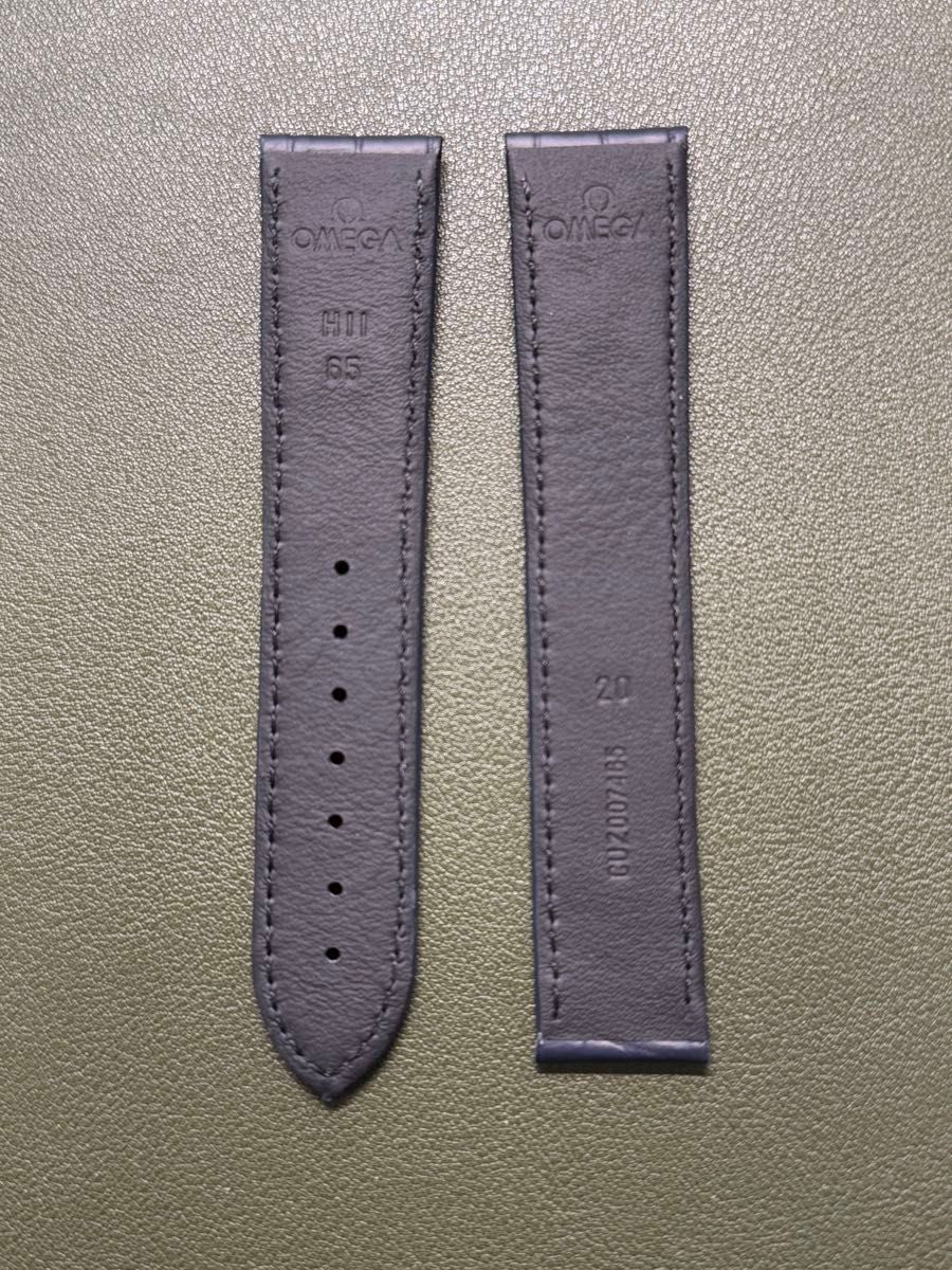 オメガ ツーピース ストラップ ダークブルー アリゲーターレザー