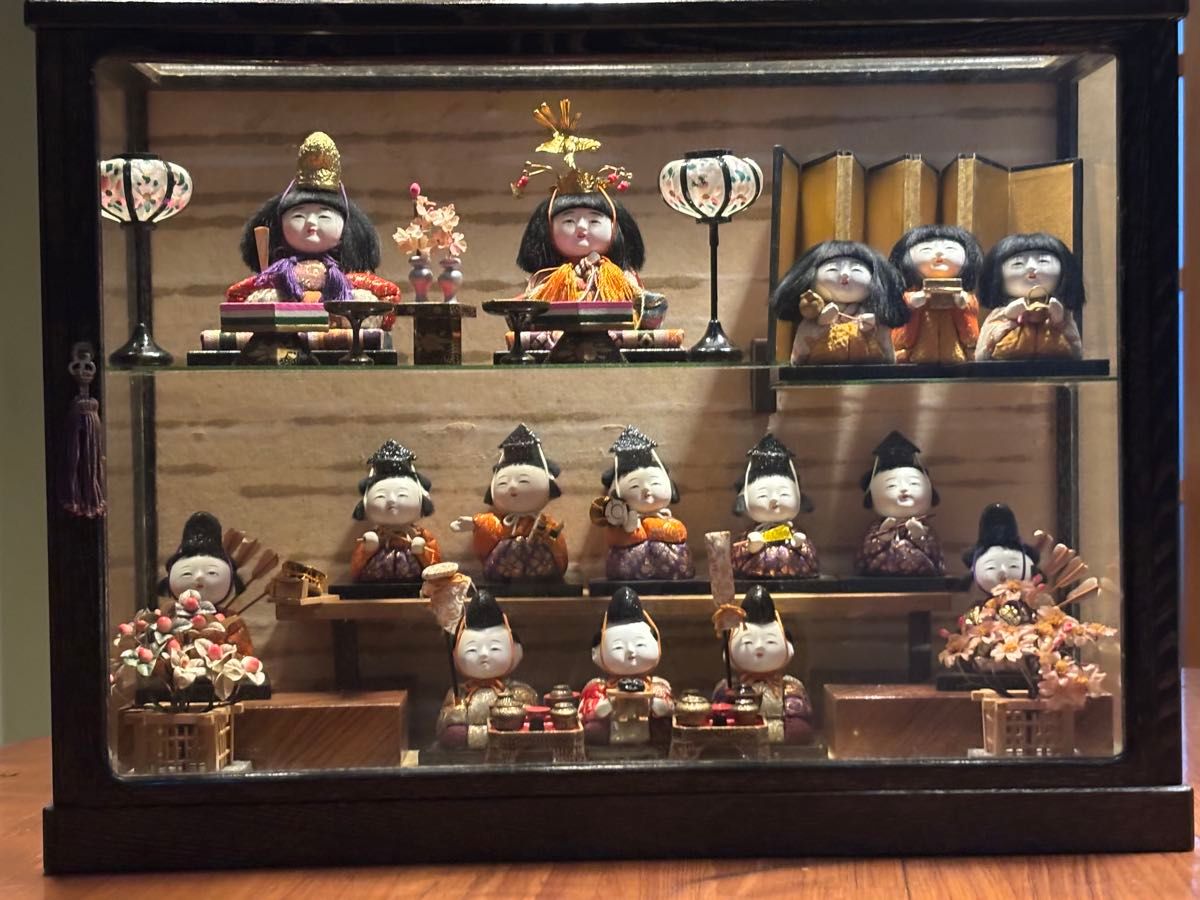 アンティーク コンパクト雛人形 ガラスケース入り｜Yahoo!フリマ（旧