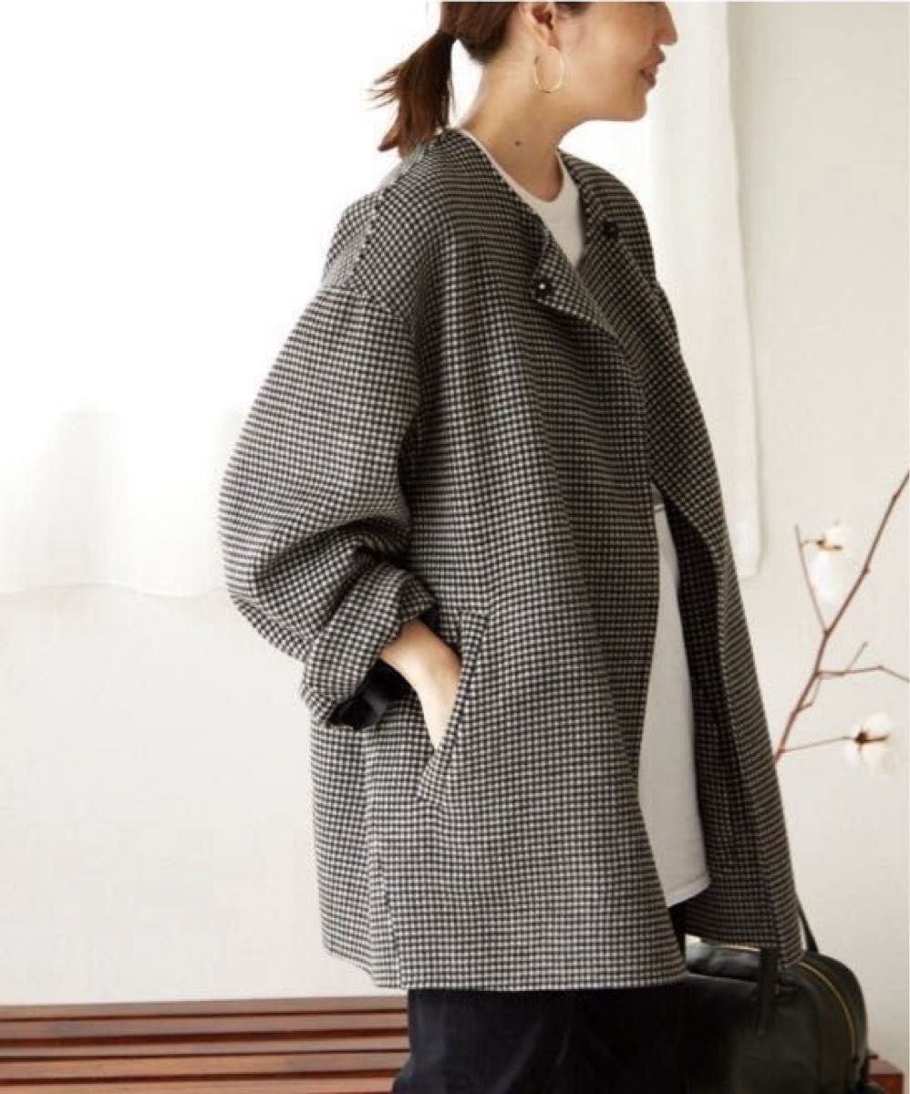 美品】SLOBE IENA HAMILTONダブルフェイスウールショートコート｜Yahoo