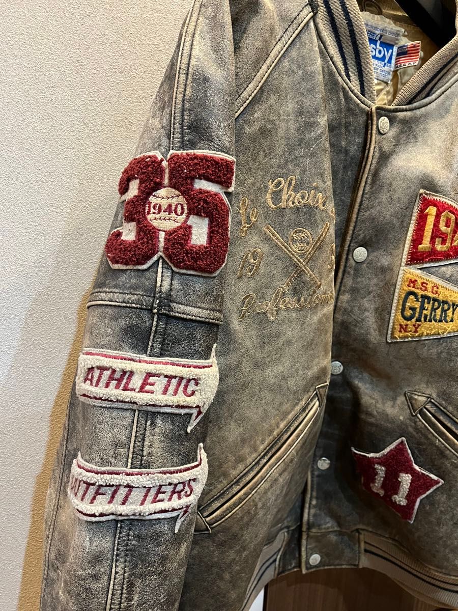 GERRY Cosby 90s ビンテージ レザー ジャケット スタジャン M｜Yahoo