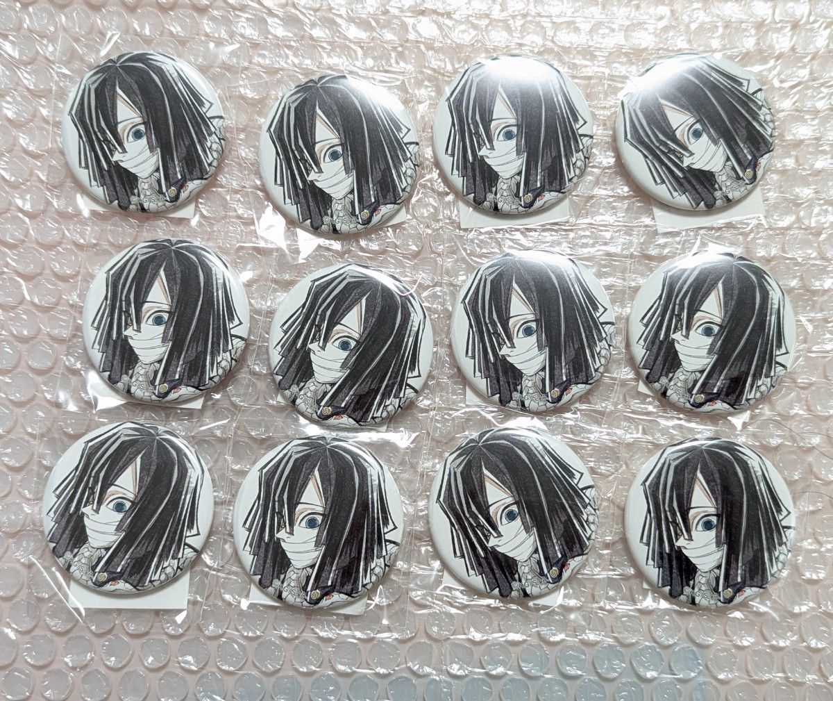 鬼滅の刃 柱描き下ろしイラスト WEBSHOPくじ 伊黒小芭内 E賞 44mm 缶