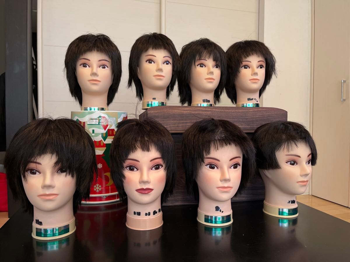 カットウィッグ8体セット カットマネキン カットウィッグ マネキン
