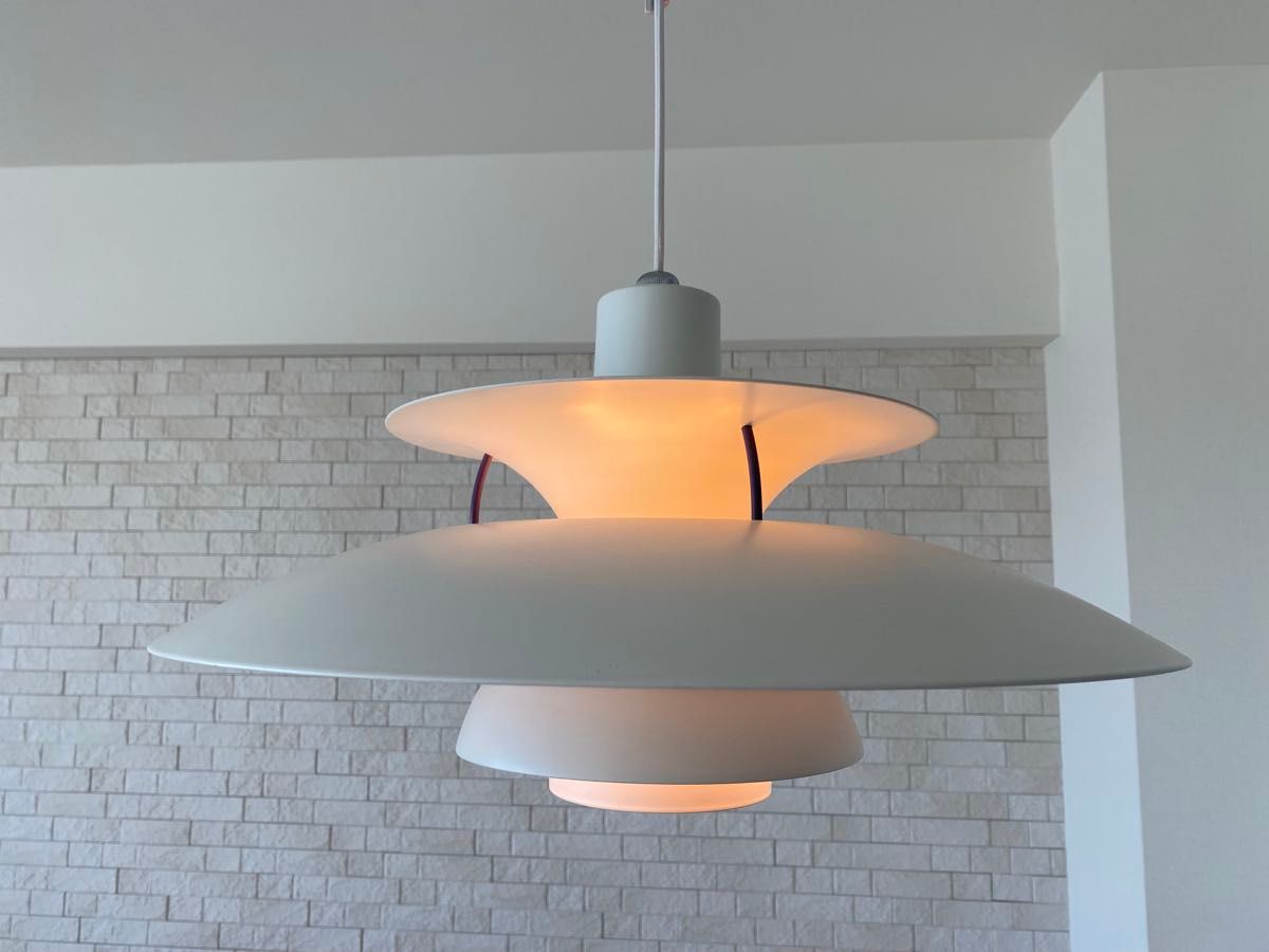 ルイスポールセンPH5リプロダクト50㎝ホワイト（電球 ダクトレール