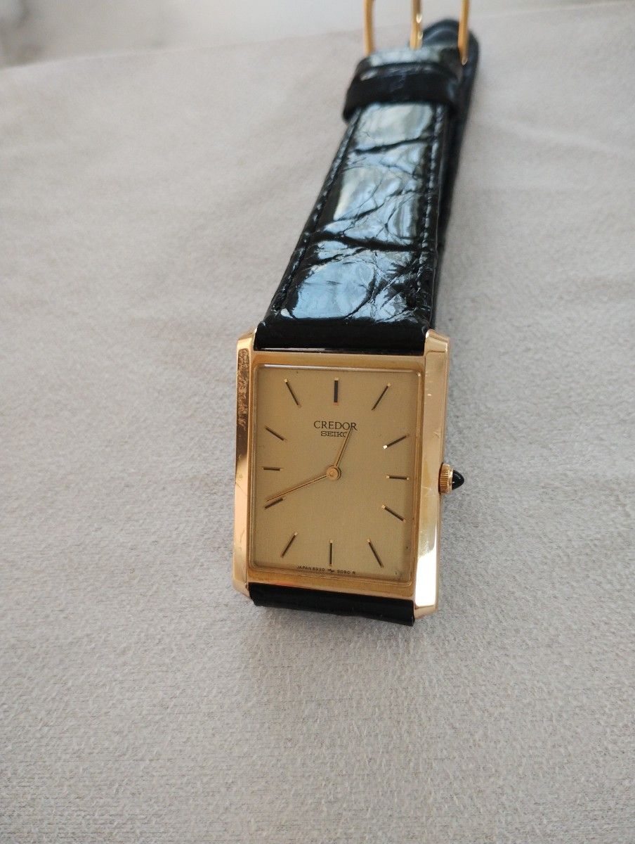 SEIKO CREDOR セイコー QUARTZ クオーツ 腕時計 革ベルト 文字盤
