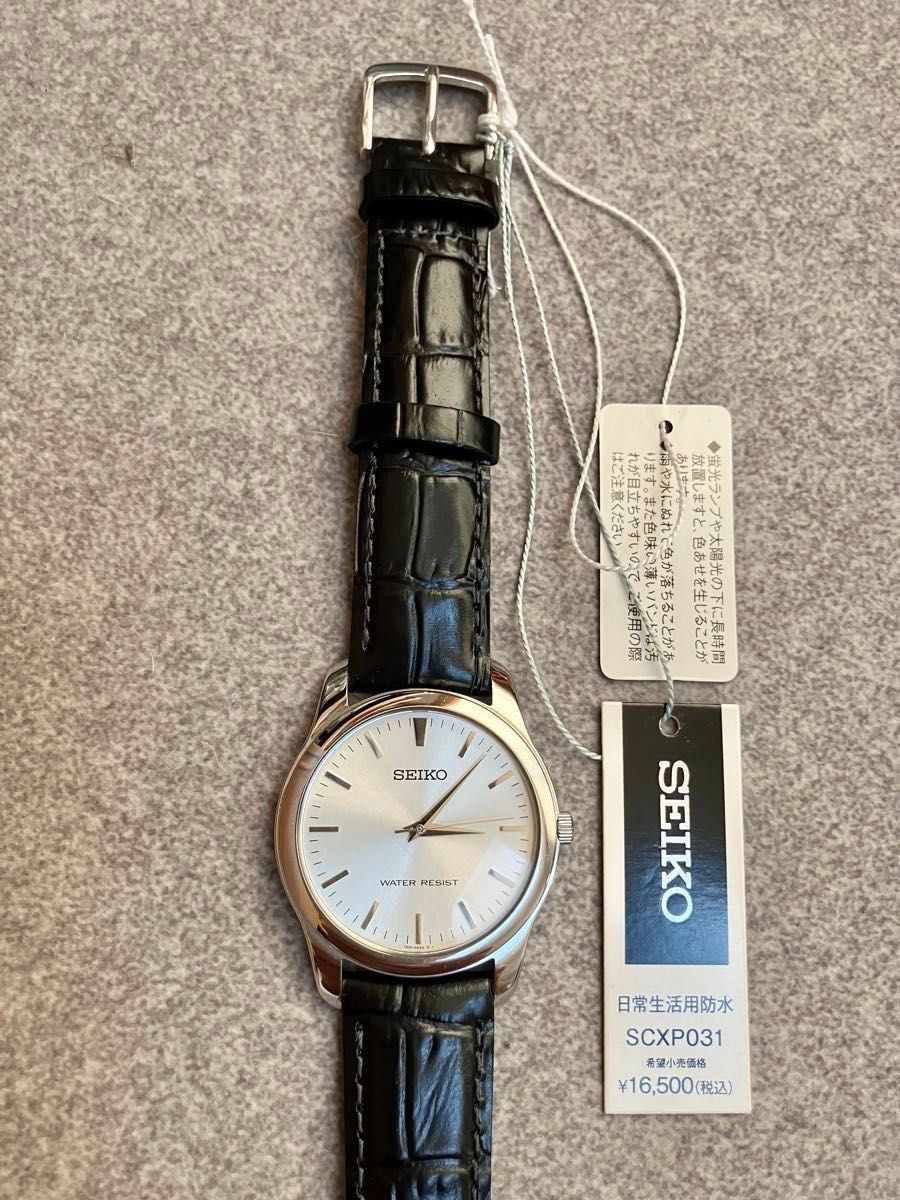極美品】SEIKO クォーツ腕時計 シルバー/ブラック SCXP031｜Yahoo
