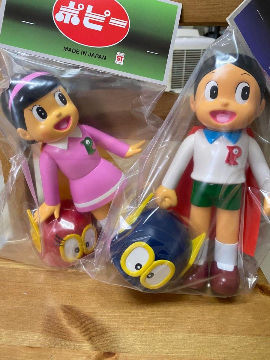 ポピー ソフビ パーマン1号+2号 未開封 メット脱着 27cm+25cmパー子