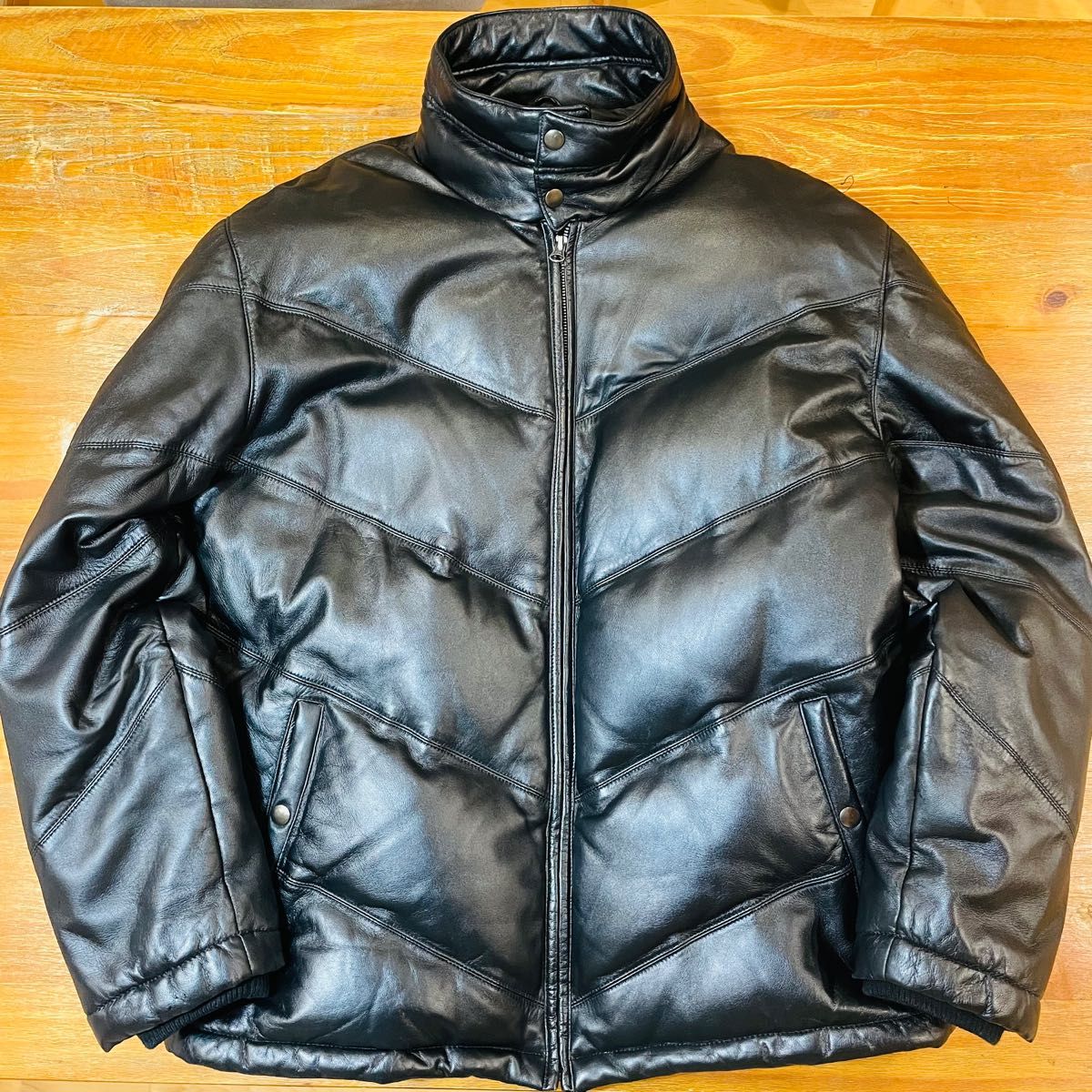 極希少3L】Licorice リコリス ラムレザー 羊革 ダウン ジャケット