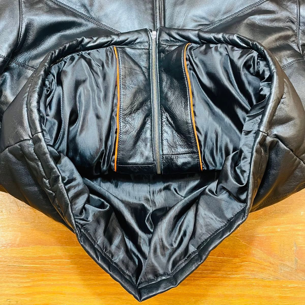 極希少3L】Licorice リコリス ラムレザー 羊革 ダウン ジャケット