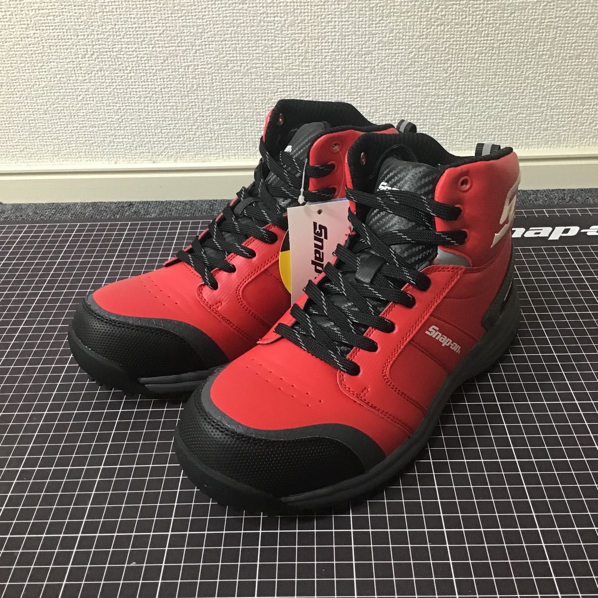 未使用 スナップオン ワークシューズ 安全靴 26 0cm ハイカット レッド
