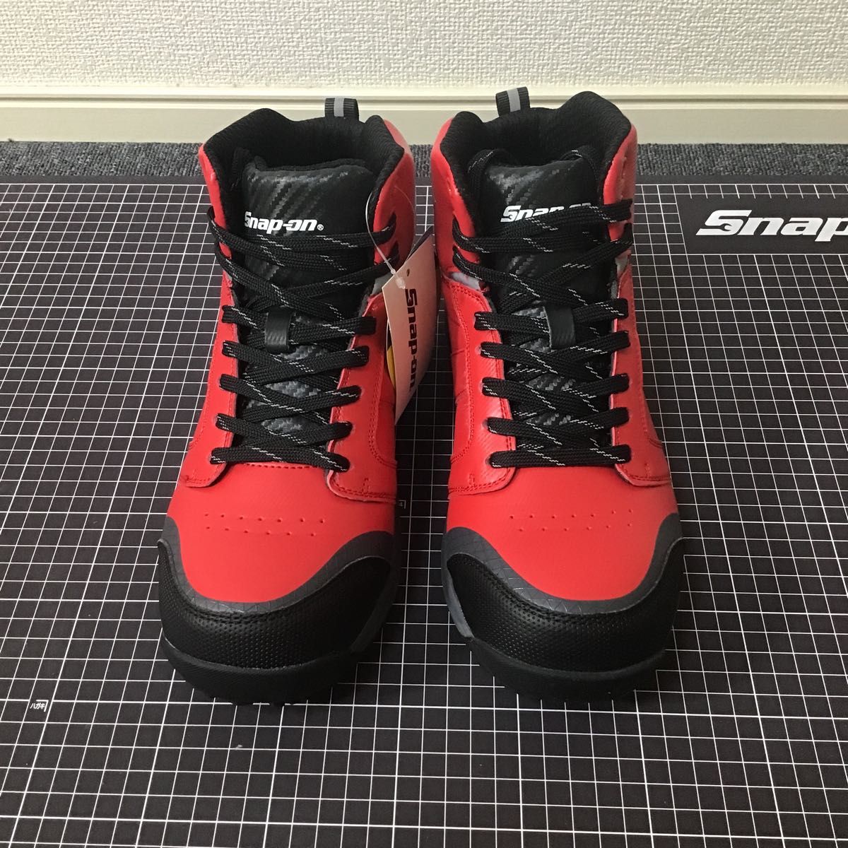 未使用 スナップオン ワークシューズ 安全靴 26 0cm ハイカット レッド