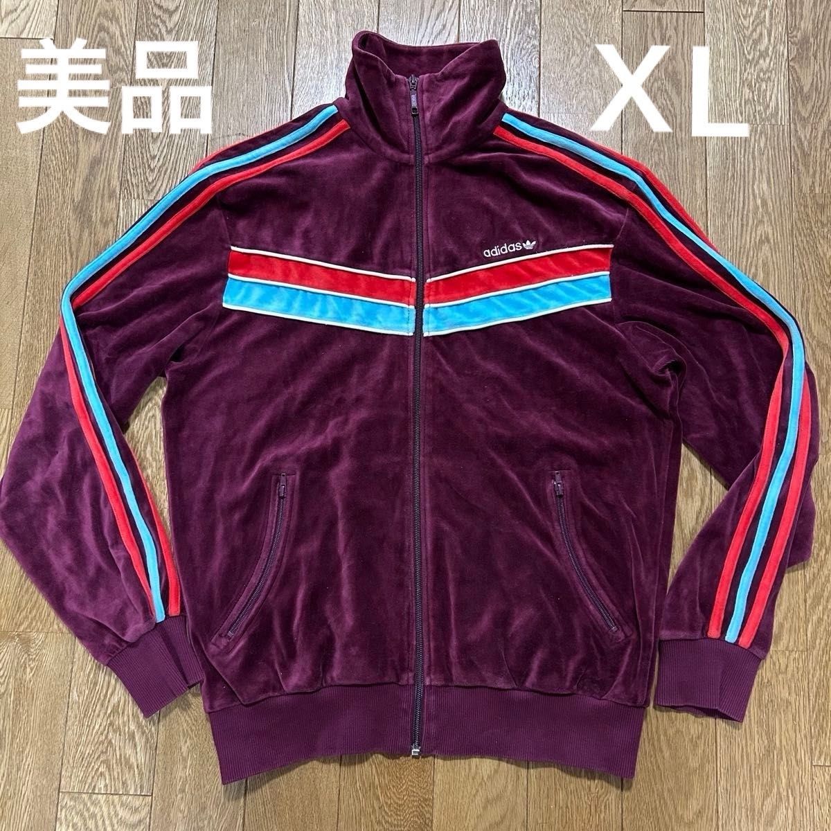 松村北斗 着用】アディダス 刺繍ロゴ入り ベロア トラックジャケット