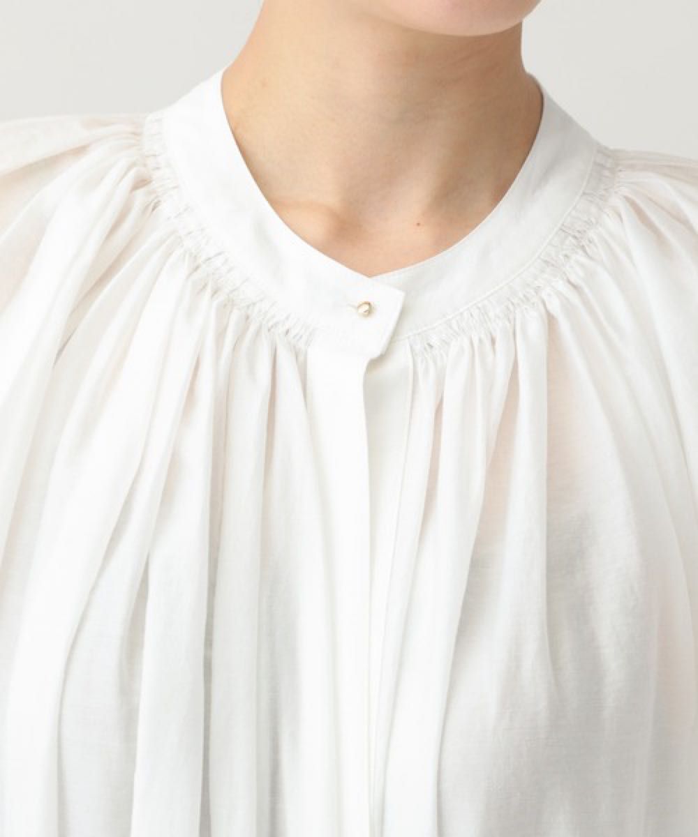 Curensology カレンソロジー ギャザーボリュームブラウス ホワイト