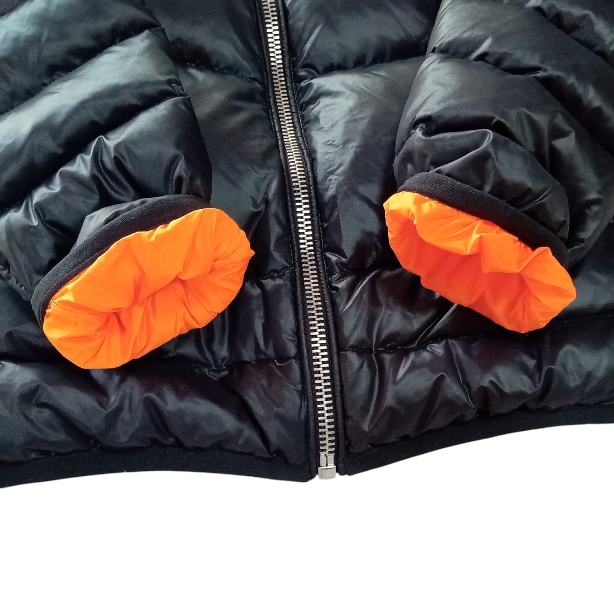 即決 良品 DIESEL ディーゼル ライダース ダウンジャケット S 黒