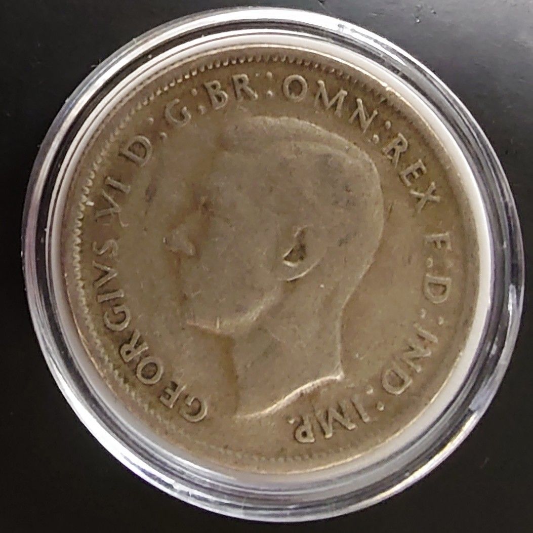 1947年 オーストラリア銀貨 1フローリン ジョージ6世 IND IMP銀貨