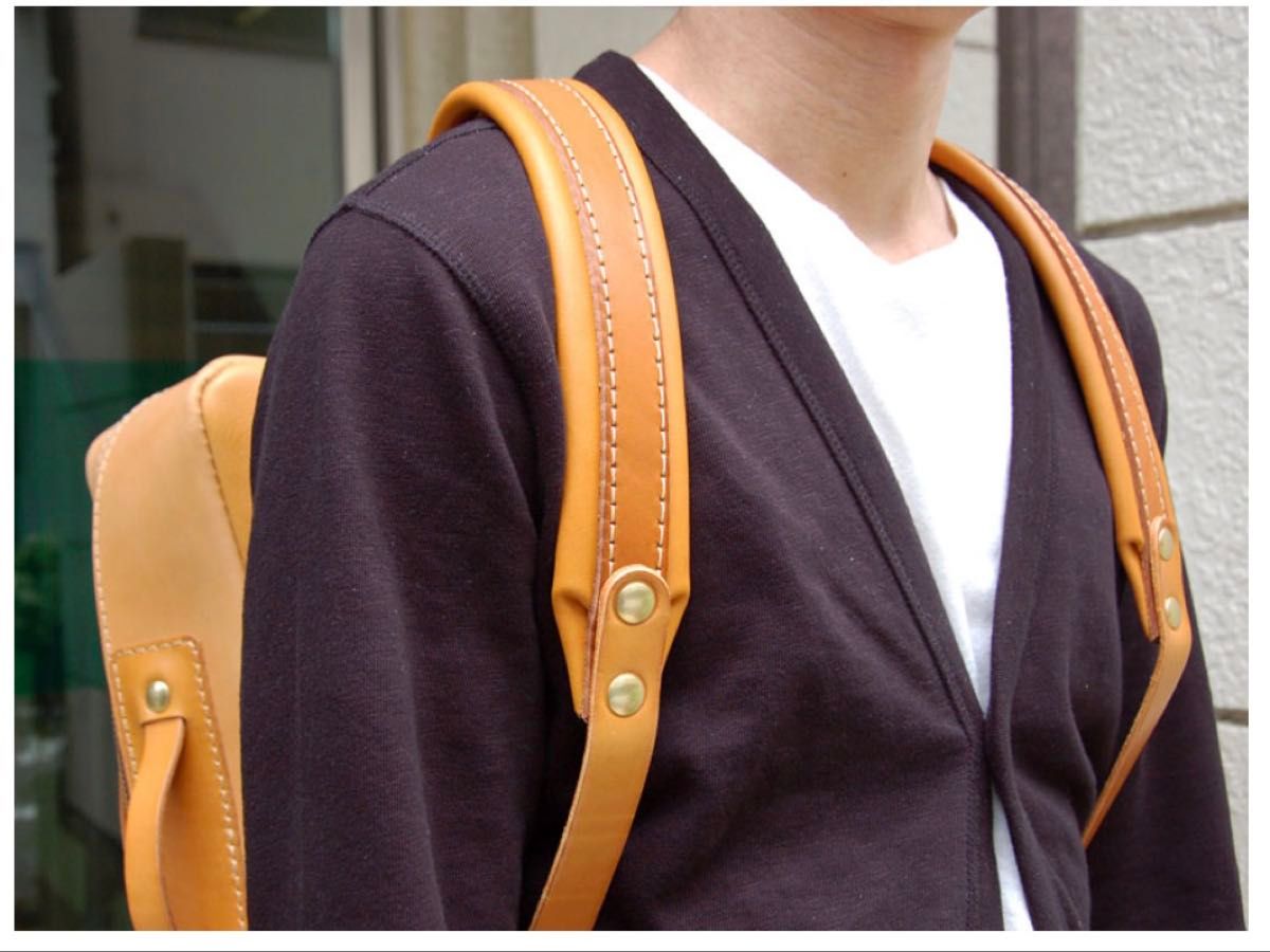 HERZ ヘルツ 格子スクエアリュック R-13 Lサイズ 希少 本革 レザー