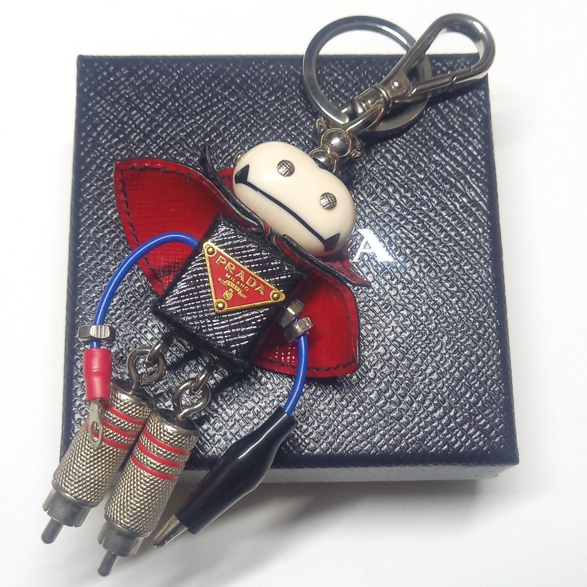 PRADA 美品 プラダ ドラキュラ ロボット キーホルダー キーリング