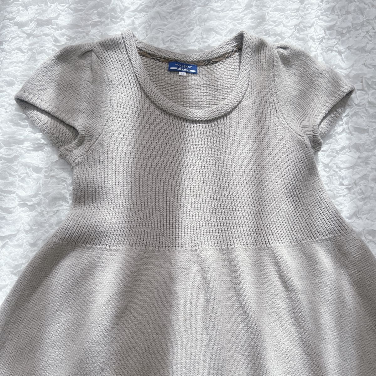 バーバリーブルーレーベル 半袖ニットワンピース ウール混 ノバ