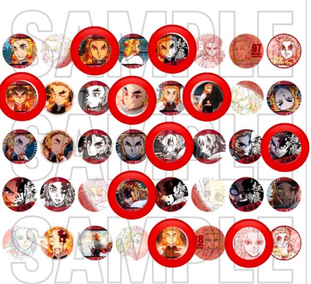 鬼滅の刃 柱展 エモーショナル缶バッジ マニアック缶バッジ 煉獄杏寿郎