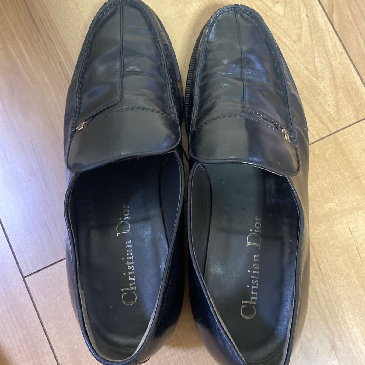 Christian Dior クリスチャン ディオール ローファー 38 BLK レザー