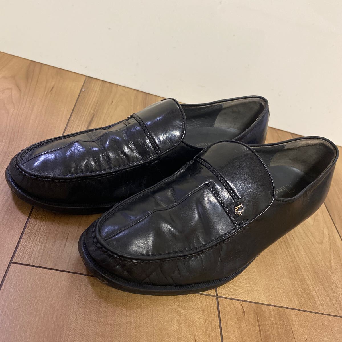 Christian Dior クリスチャン ディオール ローファー 38 BLK レザー