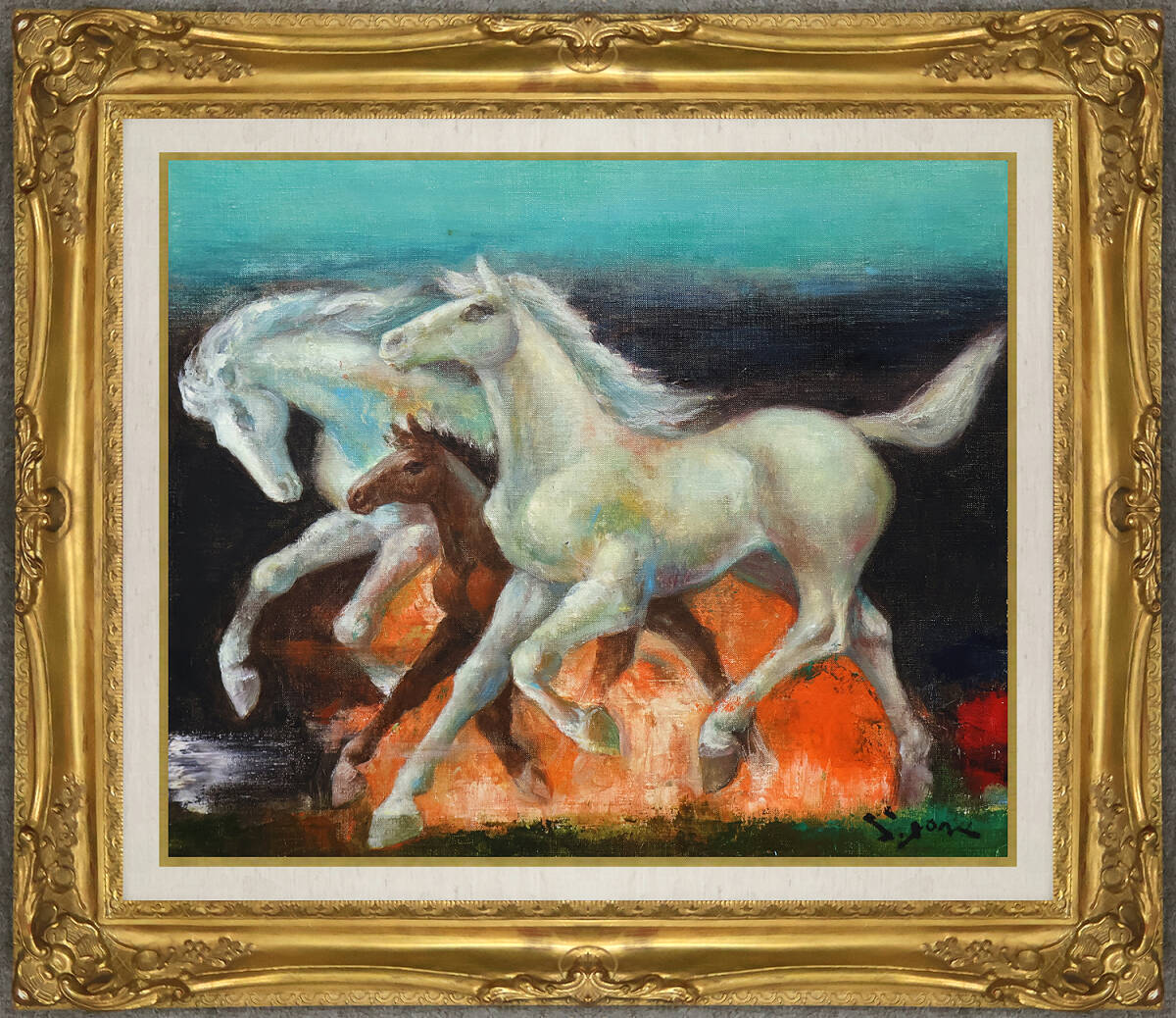 芝田米三 「スペイン風景」 油彩F6号 芸術院会員 安井賞受賞 師：須田