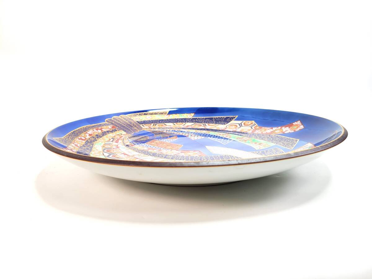 有田焼 哲山作 在銘 染錦熨斗絵 金彩大皿 飾り皿 直径約45cm｜Yahoo