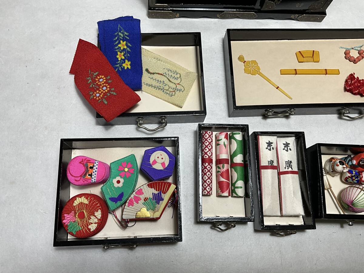 Yahoo!オークション - 雛道具 蝶鳥蒔絵 手箪笥 お道具付き 京都 田中彌