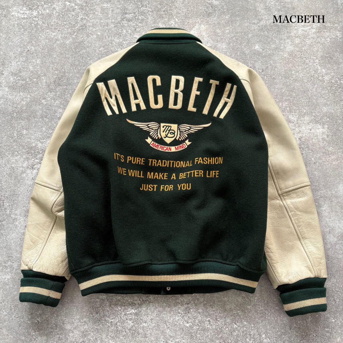 MACBETH】マクベス スタジャン スタジアムジャンパー バーシティ