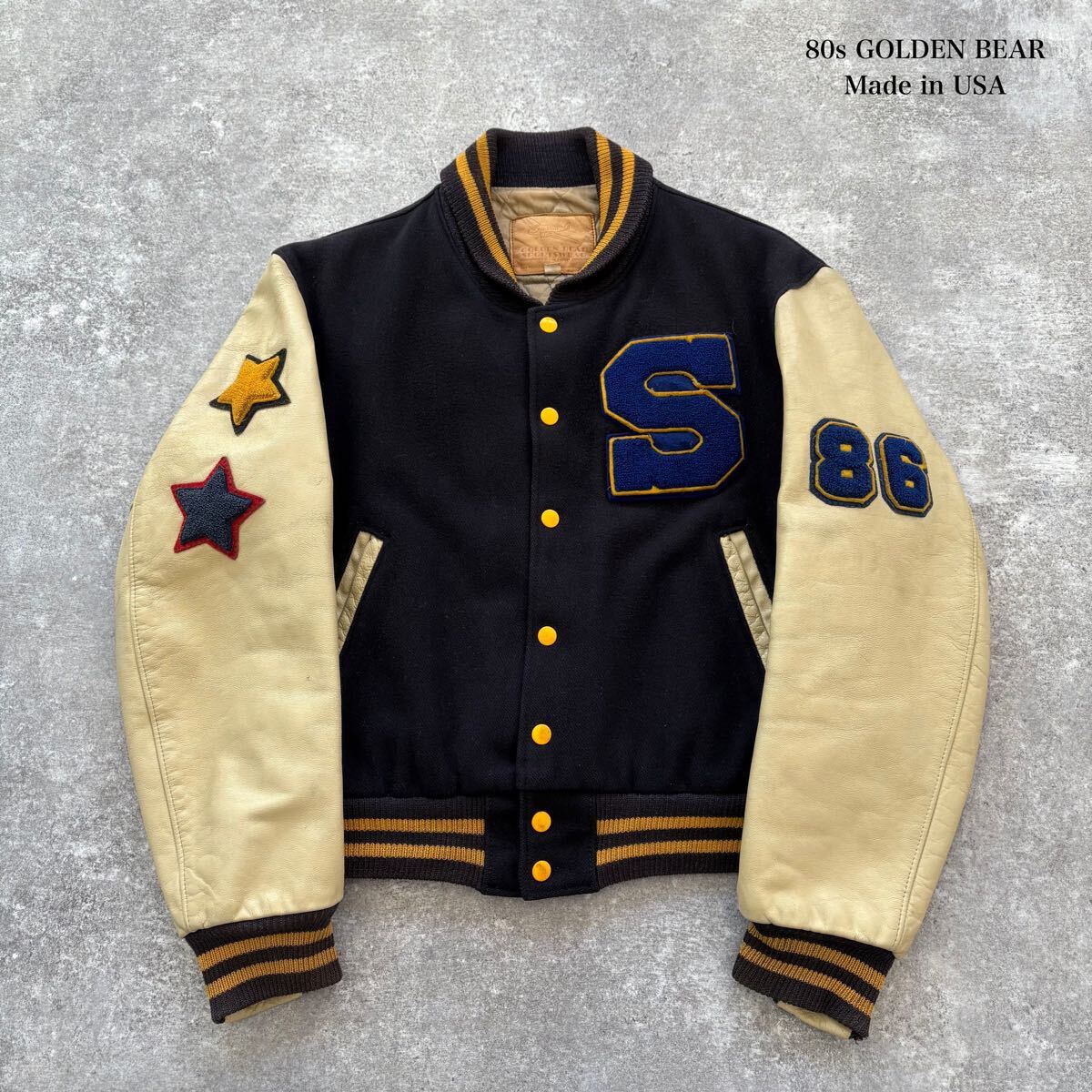 GOLDEN BEAR】ゴールデンベア スタジャン スタジアムジャンパー バー