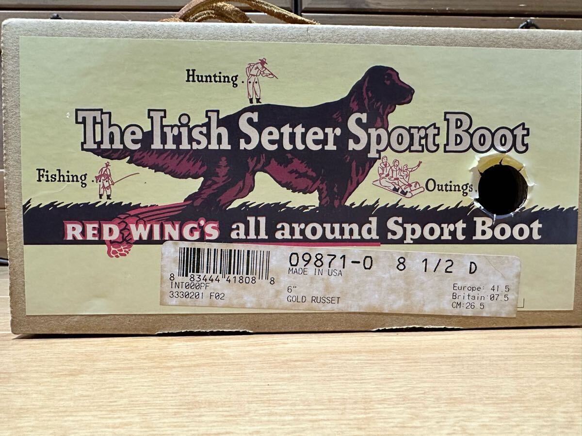 REDWING 9871 CLASSIC ROUND TOE ゴールドラセットセコイア 犬タグ